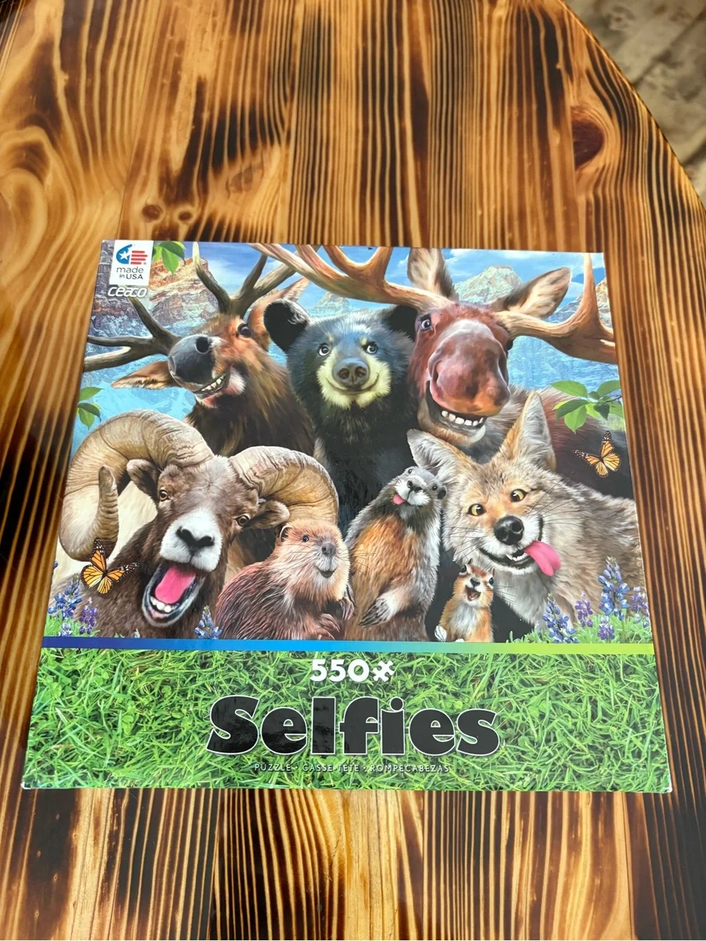 Selfies 550 Pc Jigsaw Puzzle - Animals, Moose, Bear, Wolf, Squirrel Ceaco EUC